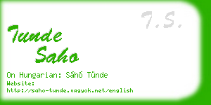 tunde saho business card